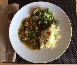 Mung, rice, and veggies. In 20 minutes!